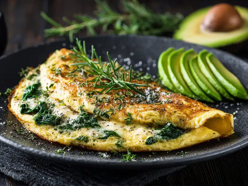 Comida Post Entreno Tortilla de Huevos con Aguacate