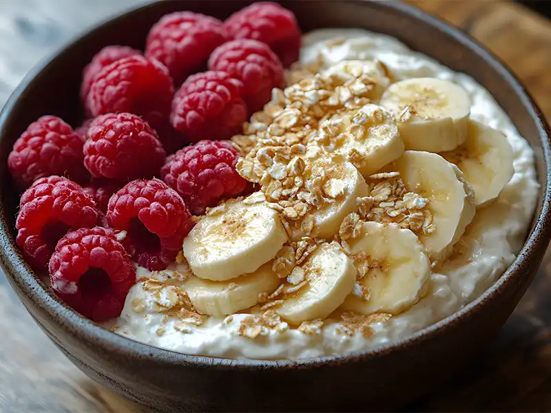 Snack Pre Entreno Avena Yogur y Fruta